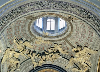 Vista della cupola con angeli musicisti dalla Cappella Fonseca da Gian Lorenzo Bernini